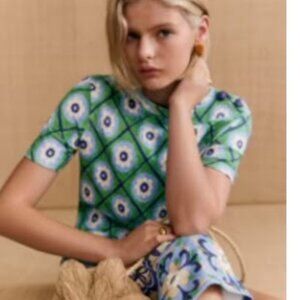 Sezane x Momoni Emy Dress Rimini Print Size Large (EUC)
